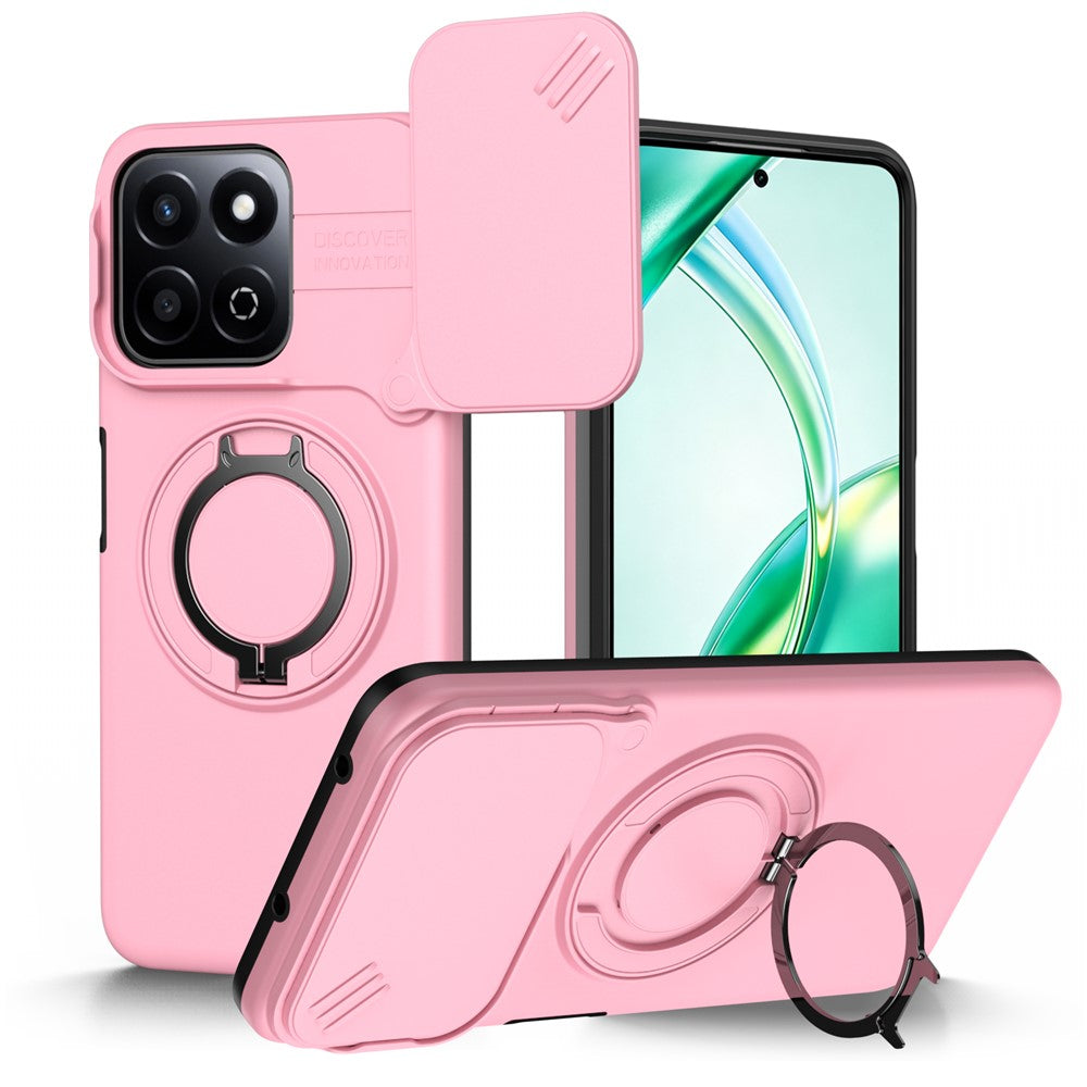 For Honor 200 Smart 5G / X7c 4G / X7c 5G Case Magnetic Case Ring Kickstand Slide Camera Cover TPU PC Hybrid Phone Shell