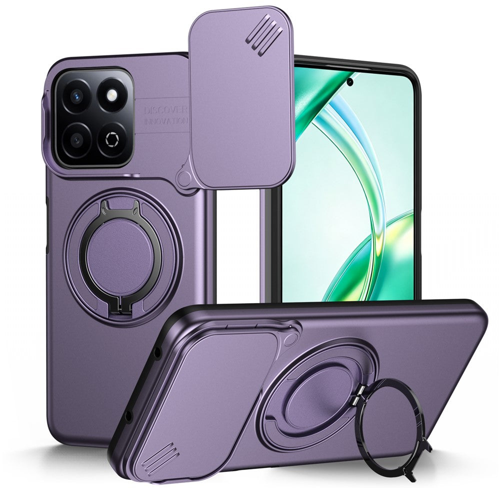 For Honor 200 Smart 5G / X7c 4G / X7c 5G Case Magnetic Case Ring Kickstand Slide Camera Cover TPU PC Hybrid Phone Shell