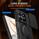 For Honor 400 Smart 4G / 400 Smart 5G / X7d 4G cover Magnetisk cover Ring-stativ Skydbart kamera cover TPU PC Hybrid telefoncover