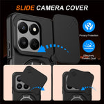 For Honor 400 Smart 4G  /  400 Smart 5G  /  X7d 4G Case Magnetic Case Ring Kickstand Slide Camera Cover TPU PC Hybrid Phone Shell