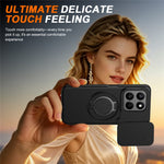 For Honor 400 Smart 4G  /  400 Smart 5G  /  X7d 4G Case Magnetic Case Ring Kickstand Slide Camera Cover TPU PC Hybrid Phone Shell