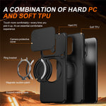 For Honor 400 Smart 4G  /  400 Smart 5G  /  X7d 4G Case Magnetic Case Ring Kickstand Slide Camera Cover TPU PC Hybrid Phone Shell
