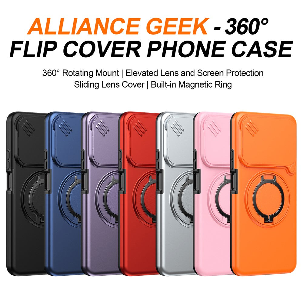 For Honor 400 Smart 4G  /  400 Smart 5G  /  X7d 4G Case Magnetic Case Ring Kickstand Slide Camera Cover TPU PC Hybrid Phone Shell