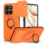For Honor 400 Smart 4G  /  400 Smart 5G  /  X7d 4G Case Magnetic Case Ring Kickstand Slide Camera Cover TPU PC Hybrid Phone Shell