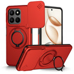 For Honor 400 Smart 4G  /  400 Smart 5G  /  X7d 4G Case Magnetic Case Ring Kickstand Slide Camera Cover TPU PC Hybrid Phone Shell