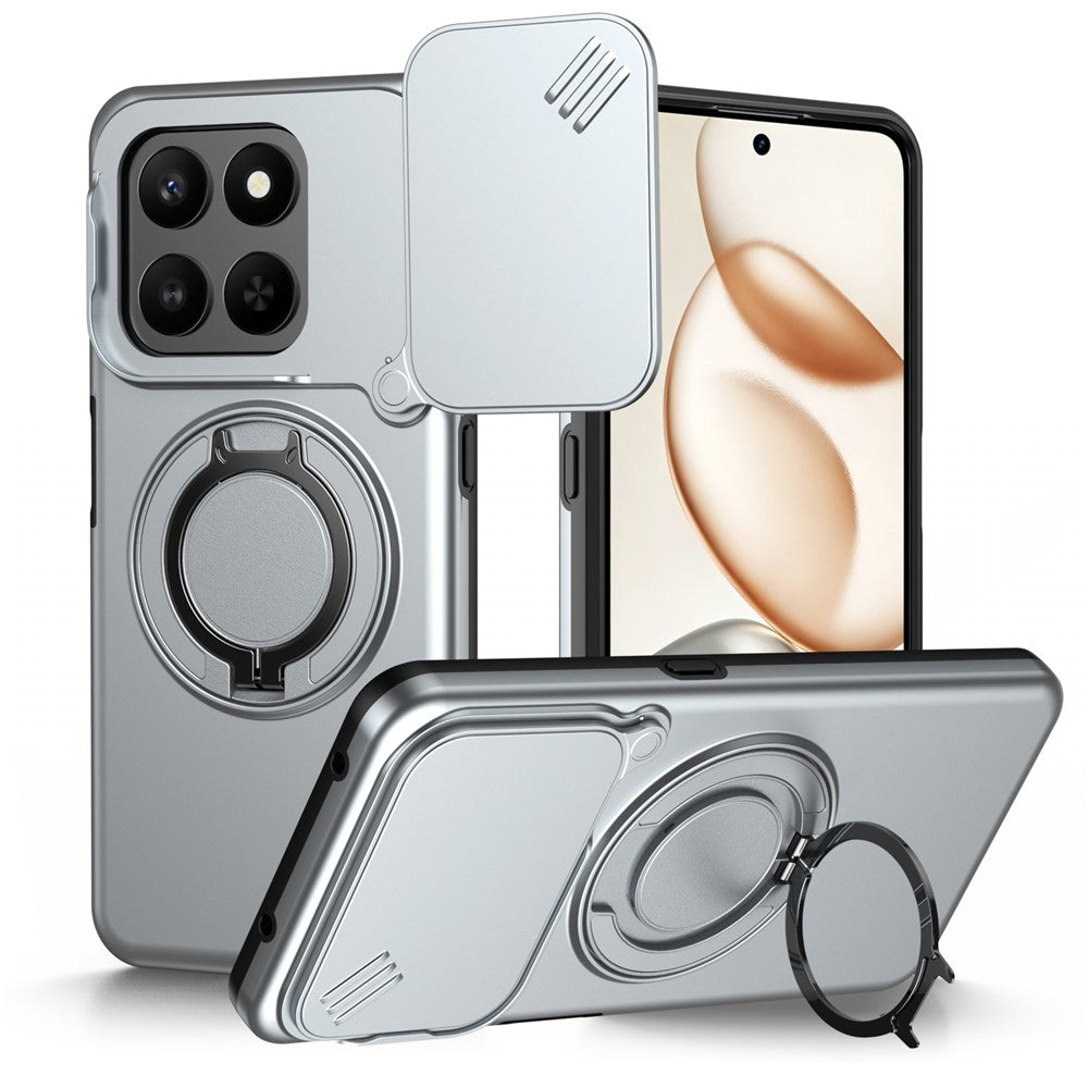 For Honor 400 Smart 4G / 400 Smart 5G / X7d 4G cover Magnetisk cover Ring-stativ Skydbart kamera cover TPU PC Hybrid telefoncover