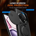 For Honor Magic7 Lite 5G  /  X60 Pro 5G  /  X9c 5G Case Magnetic Case Ring Kickstand Slide Camera Cover TPU PC Hybrid Phone Shell