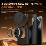 For Honor Magic7 Lite 5G / X60 Pro 5G / X9c 5G Case Magnetic Case Ring Kickstand Slide Camera Cover TPU PC Hybrid Phone Shell