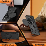For Honor Magic7 Lite 5G  /  X60 Pro 5G  /  X9c 5G Case Magnetic Case Ring Kickstand Slide Camera Cover TPU PC Hybrid Phone Shell