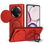 For Honor Magic7 Lite 5G  /  X60 Pro 5G  /  X9c 5G Case Magnetic Case Ring Kickstand Slide Camera Cover TPU PC Hybrid Phone Shell
