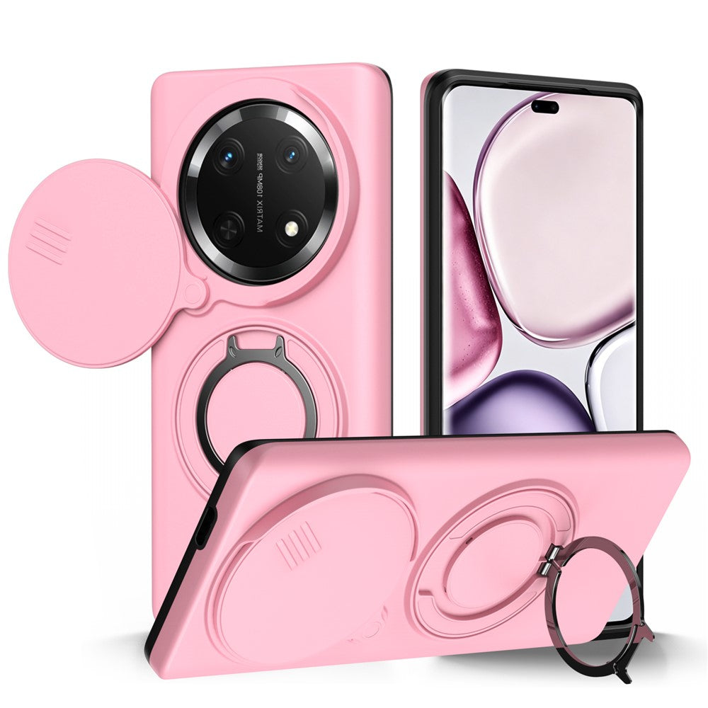 For Honor Magic7 Lite 5G  /  X60 Pro 5G  /  X9c 5G Case Magnetic Case Ring Kickstand Slide Camera Cover TPU PC Hybrid Phone Shell