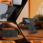 For Honor 600 5G  /  600 Pro 5G Case Magnetic Case Ring Kickstand Slide Camera Cover TPU PC Hybrid Phone Shell