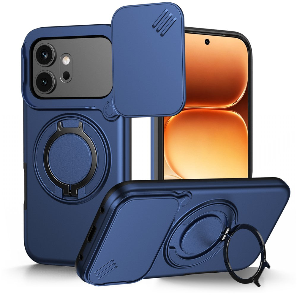 For Honor 600 5G  /  600 Pro 5G Case Magnetic Case Ring Kickstand Slide Camera Cover TPU PC Hybrid Phone Shell