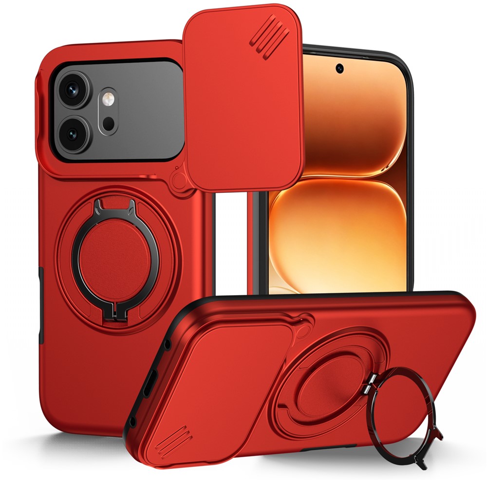 For Honor 600 5G  /  600 Pro 5G Case Magnetic Case Ring Kickstand Slide Camera Cover TPU PC Hybrid Phone Shell