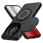 For Honor X9a 5G Cover Magnetisk Cover Ring Støtteben Skydbart Kameradæksel TPU PC Hybrid Telefoncover