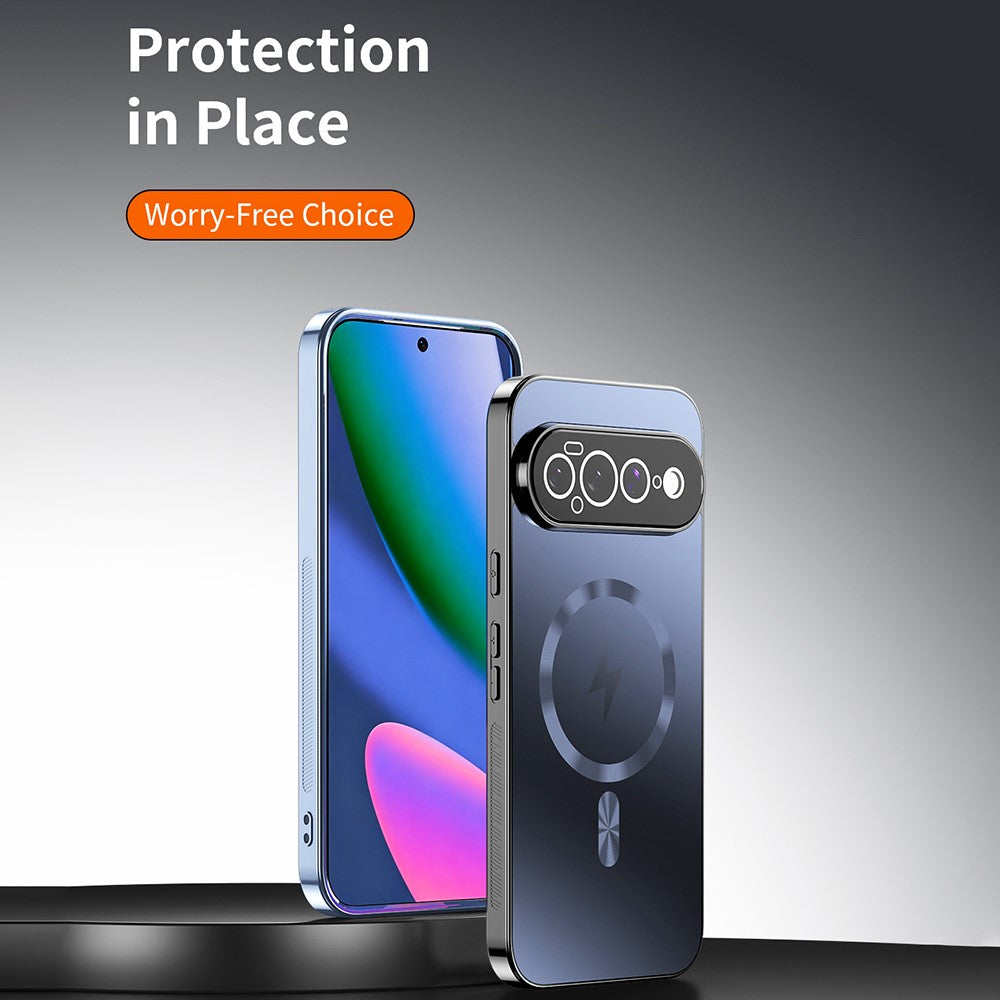 For Google Pixel 11 Pro XL Magnetic Case Full Lens Coverage Electroplated TPU Shockproof Phone Cover