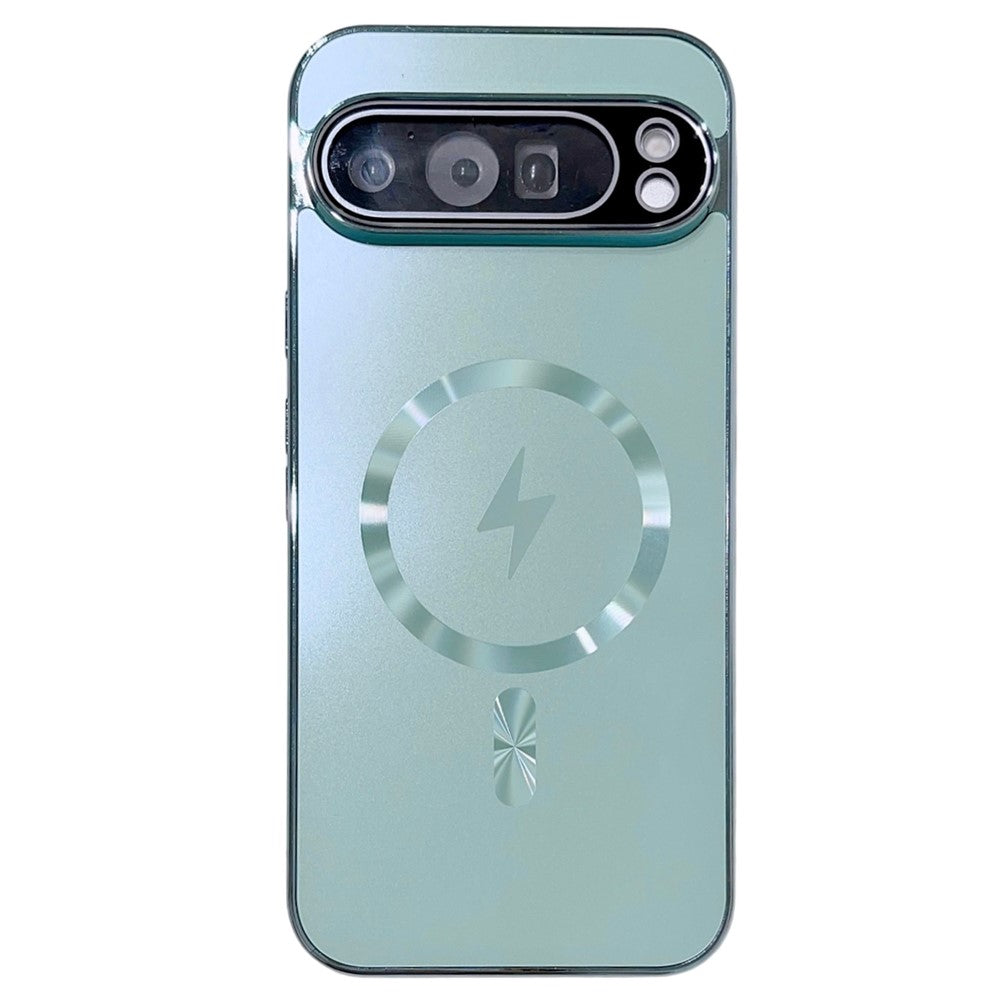 For Google Pixel 9 Pro Magnetic Case Full Lens Coverage Electroplated TPU Shockproof Phone Cover
