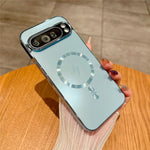 For Google Pixel 9 Pro Magnetic Case Full Lens Coverage Electroplated TPU Shockproof Phone Cover