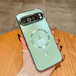 For Google Pixel 9 Pro Magnetic Case Full Lens Coverage Electroplated TPU Shockproof Phone Cover