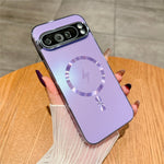 For Google Pixel 9 Pro Magnetic Case Full Lens Coverage Electroplated TPU Shockproof Phone Cover