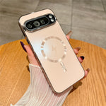 For Google Pixel 9 Pro Magnetic Case Full Lens Coverage Electroplated TPU Shockproof Phone Cover