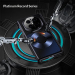 For Huawei Mate X7 Magnetic Case Platinum Record Design PU Leather + PC Electroplating Phone Cover