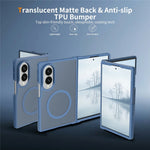 For Samsung Galaxy Z Fold8 Magnetic Case TPU Frame Acrylic Back Phone Cover Skin Touch