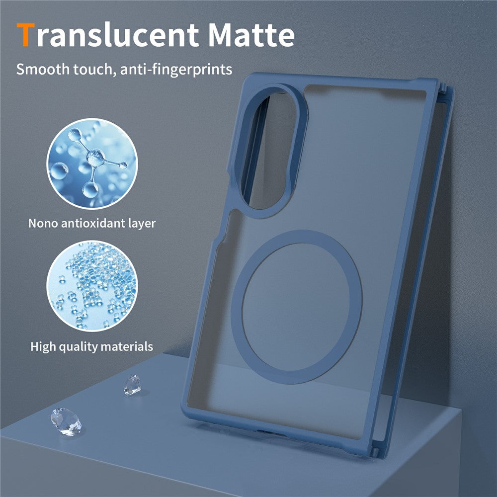 For Samsung Galaxy Z Fold8 Magnetic Case TPU Frame Acrylic Back Phone Cover Skin Touch