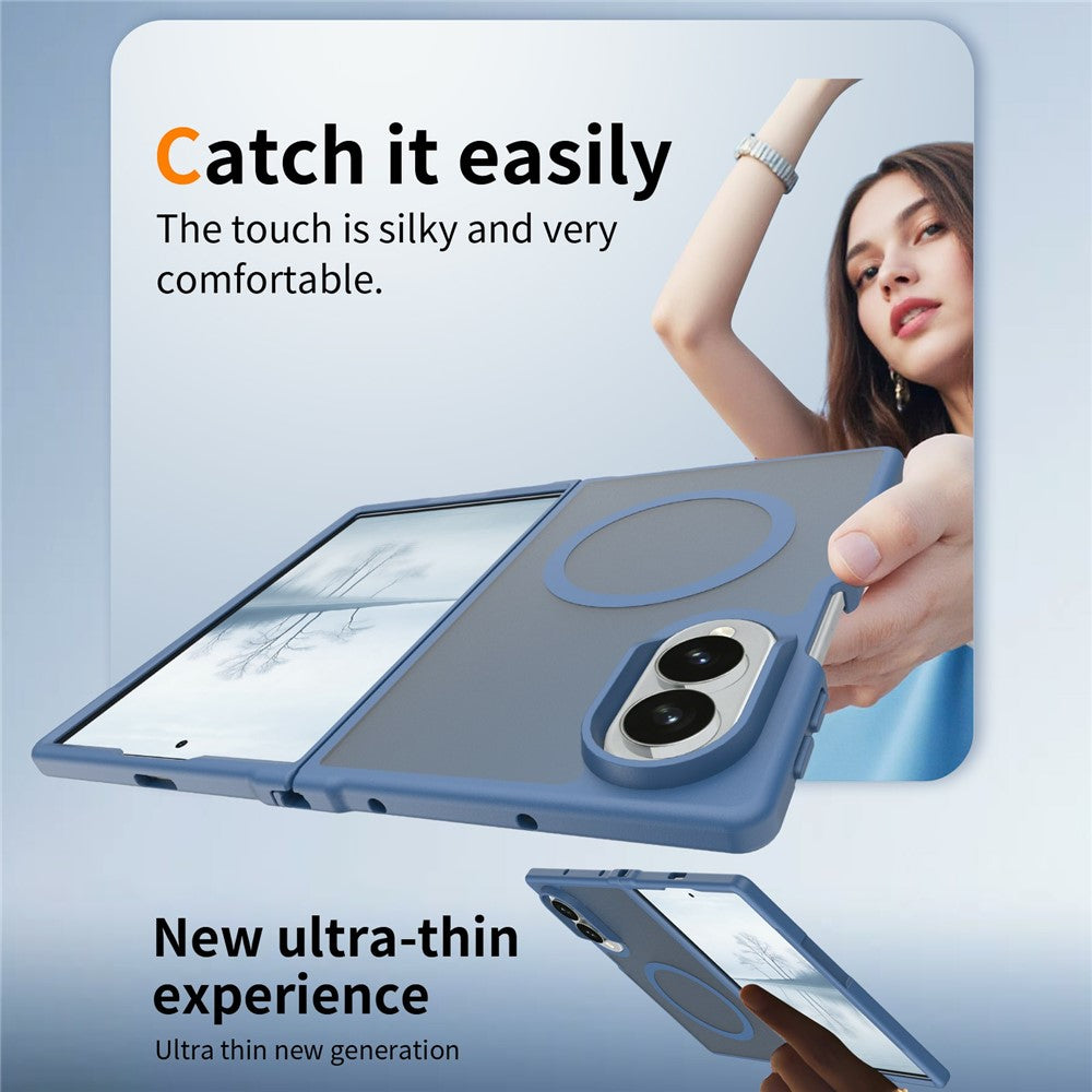 For Samsung Galaxy Z Fold8 Magnetic Case TPU Frame Acrylic Back Phone Cover Skin Touch