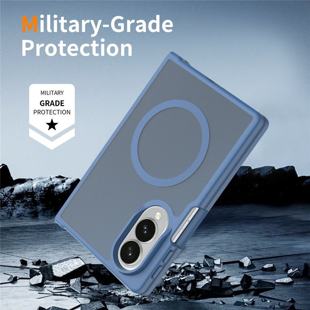 For Samsung Galaxy Z Fold8 Magnetic Case TPU Frame Acrylic Back Phone Cover Skin Touch