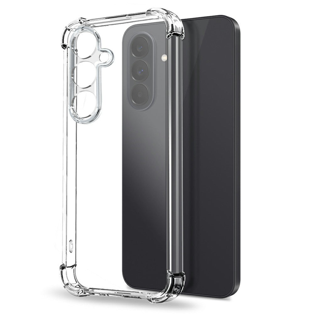 NORTHJO For Samsung Galaxy A37 5G Case Four Corner Shockproof TPU Clear Phone Cover with Tempered Glass Film