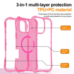 For iPhone 15 Pro Max Magnetic Phone Case Soft-touch 2-in-1 PC+TPU Shockproof Cover Compatible with MagSafe