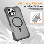 Til iPhone 15 Pro Magnetisk Telefoncover Blød 2-i-1 PC+TPU Stødsikkert Cover Kompatibelt med MagSafe