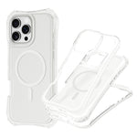 Til iPhone 15 Pro Magnetisk Telefoncover Blød 2-i-1 PC+TPU Stødsikkert Cover Kompatibelt med MagSafe