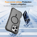 For iPhone 16 Plus Magnetic Phone Case Soft-touch 2-in-1 PC+TPU Shockproof Cover Compatible with MagSafe