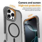 For iPhone 16 Plus Magnetic Phone Case Soft-touch 2-in-1 PC+TPU Shockproof Cover Compatible with MagSafe