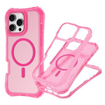 For iPhone 16 Plus Magnetic Phone Case Soft-touch 2-in-1 PC+TPU Shockproof Cover Compatible with MagSafe
