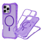 For iPhone 16 Plus Magnetic Phone Case Soft-touch 2-in-1 PC+TPU Shockproof Cover Compatible with MagSafe