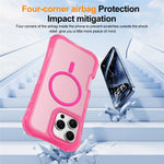 For iPhone 14 Pro Max Magnetic Phone Case Soft-touch 2-in-1 PC+TPU Shockproof Cover Compatible with MagSafe