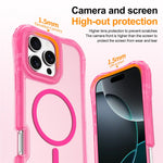 For iPhone 14 Pro Max Magnetic Phone Case Soft-touch 2-in-1 PC+TPU Shockproof Cover Compatible with MagSafe