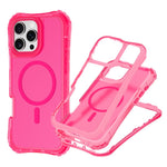 For iPhone 14 Pro Max Magnetic Phone Case Soft-touch 2-in-1 PC+TPU Shockproof Cover Compatible with MagSafe