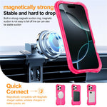 For iPhone 12 Pro Max Magnetic Phone Case Soft-touch 2-in-1 PC+TPU Shockproof Cover Compatible with MagSafe