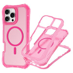 For iPhone 12 Pro Max Magnetic Phone Case Soft-touch 2-in-1 PC+TPU Shockproof Cover Compatible with MagSafe