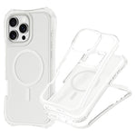 For iPhone 12 Pro Max Magnetic Phone Case Soft-touch 2-in-1 PC+TPU Shockproof Cover Compatible with MagSafe