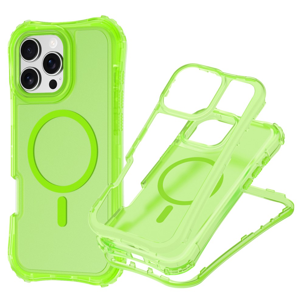 For iPhone 12 / 12 Pro Magnetic Phone Case Soft-touch 2-in-1 PC+TPU Shockproof Cover Compatible with MagSafe