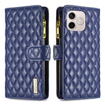 BINFEN COLOR til Honor 600 Lite 5G BF Style-15 Læderetui Lynlåslomme Rhombus Telefoncover