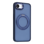Til iPhone 17e / 16e cover med roterende støttefod i TPU + PC, skridsikkert mat bagcover til telefon