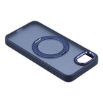 Til iPhone 17e / 16e cover med roterende støttefod i TPU + PC, skridsikkert mat bagcover til telefon