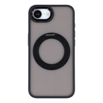 Til iPhone 17e / 16e cover med roterende støttefod i TPU + PC, skridsikkert mat bagcover til telefon
