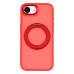 Til iPhone 17e / 16e cover med roterende støttefod i TPU + PC, skridsikkert mat bagcover til telefon